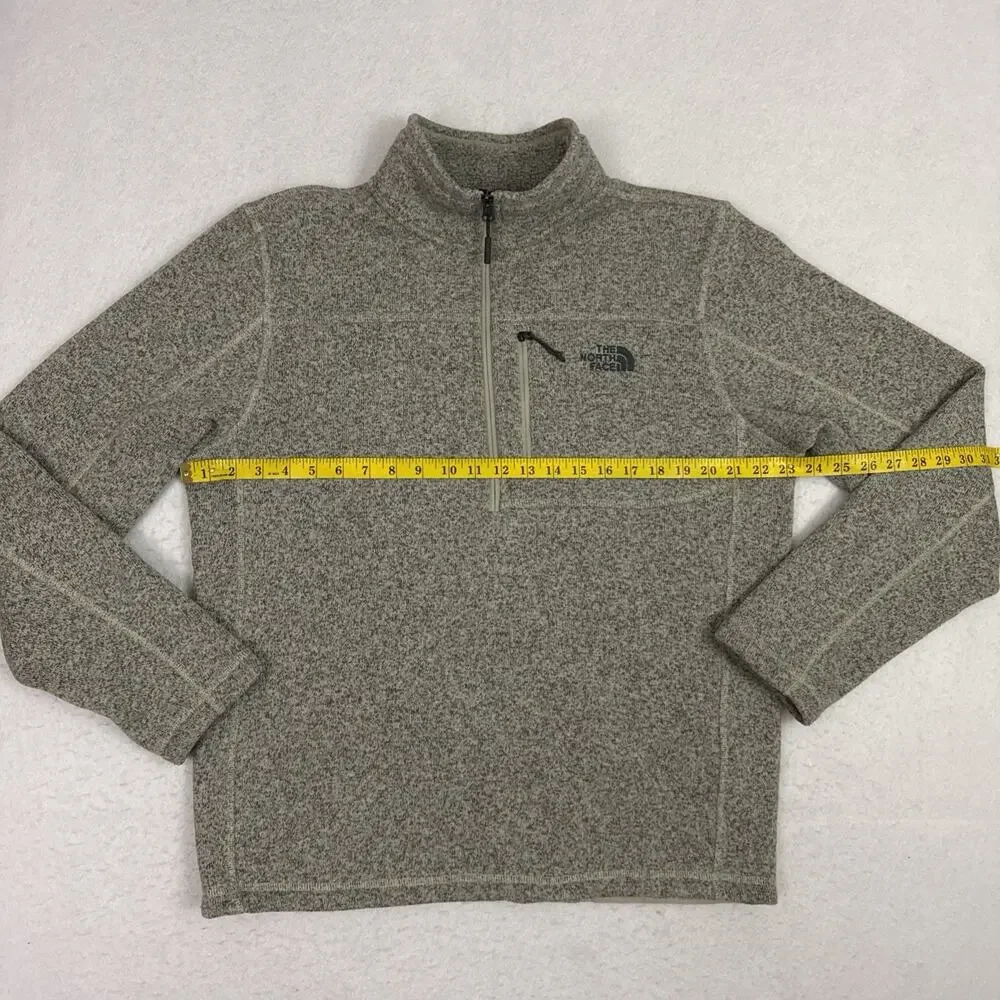 The North Face Gordon Lyons Men’s Large Gray Quarter Zip Fleece Pullover